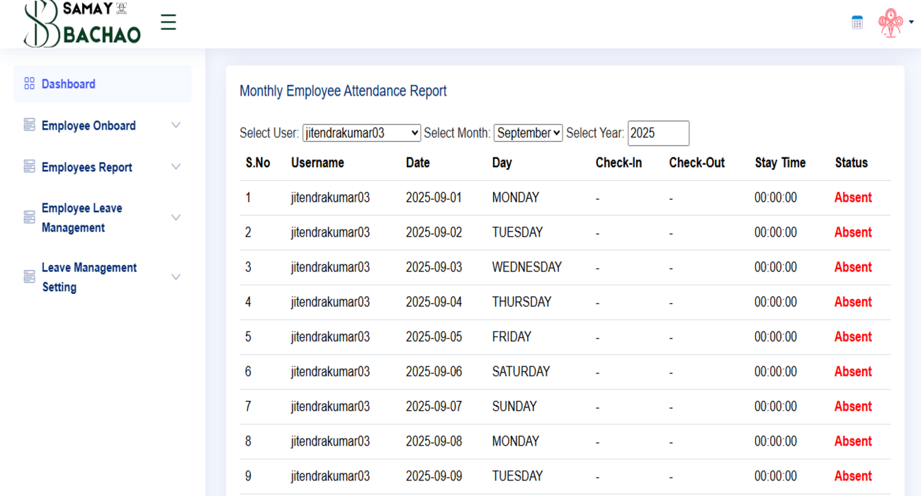 SamayBachao Dashboard 3